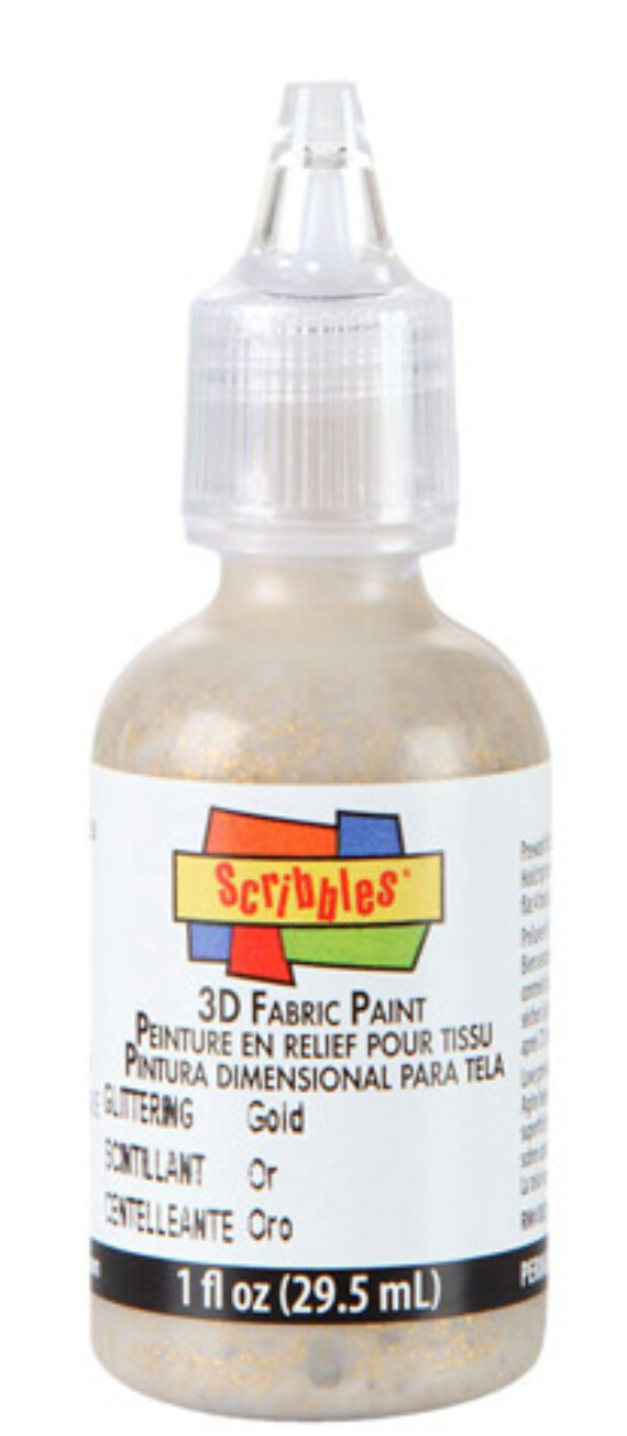 Scribbles 3D fabric paint-Glitter-Glittering Gold - In-house Diamond  Paintings - Days-dream